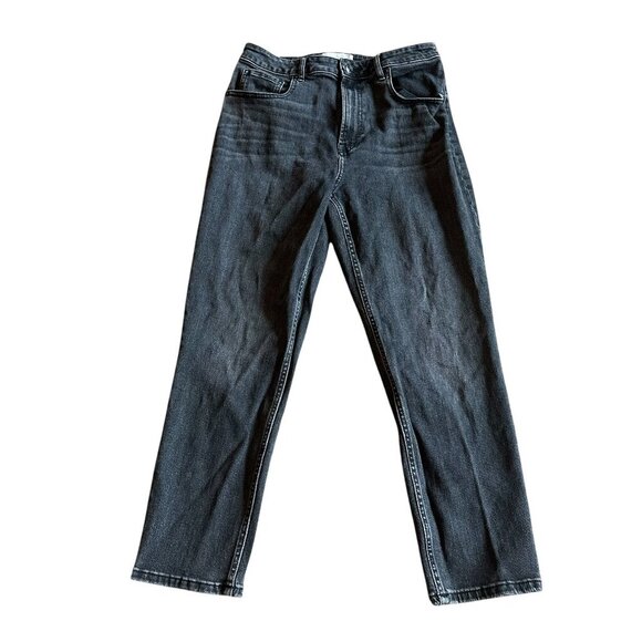 Everlane Curvy Cheeky Jeans Pants Light Black Straight Leg Stretch Size 30 Crop - Picture 1 of 13